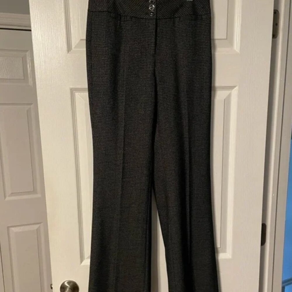 WHBM Black and Gray Checkered Trouser Pants Size 2